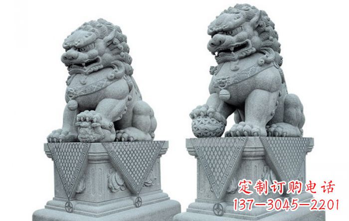 无锡公园动物青石狮子石雕