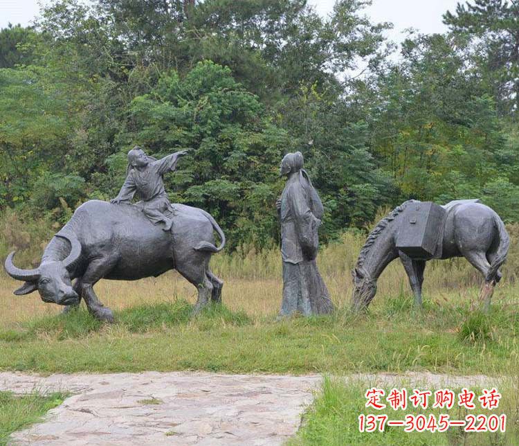 无锡杜牧小品铜雕精致雕刻,传递出朴实之美