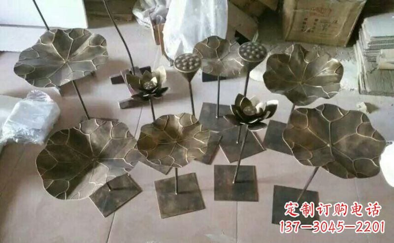 无锡精美荷叶锻铜雕塑