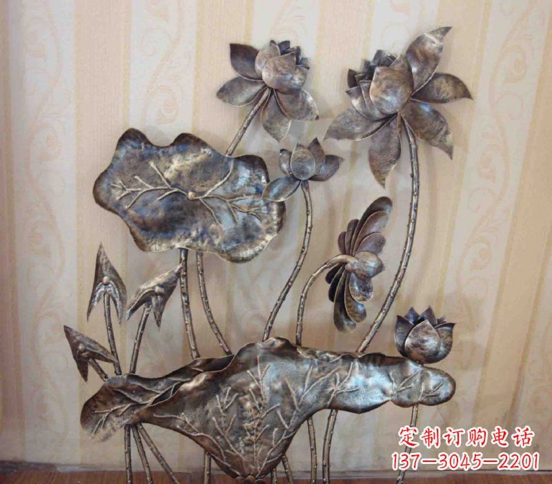 无锡中领雕塑精美莲花锻铜雕塑景观