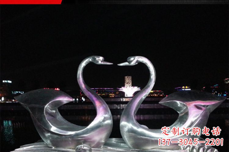 无锡中领雕塑定制不锈钢仙鹤雕塑