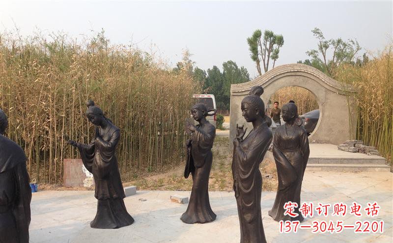 无锡古典雅致女人铜雕
