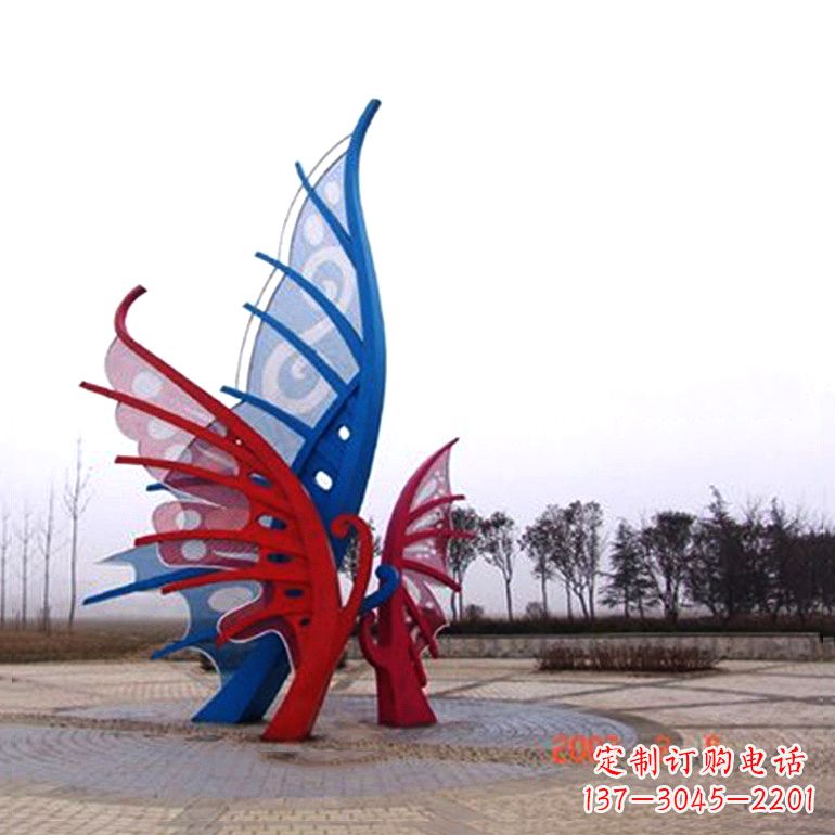 无锡公园广场不锈钢景观蝴蝶景观雕塑