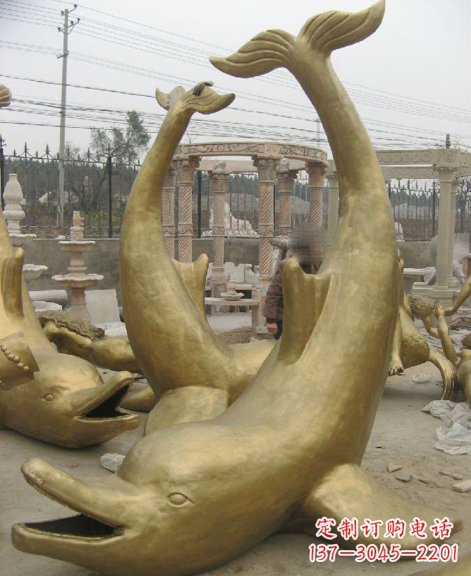 无锡海豚铜雕 精美装饰