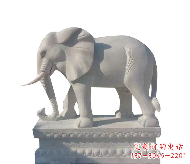 无锡优质汉白玉大象动物石雕