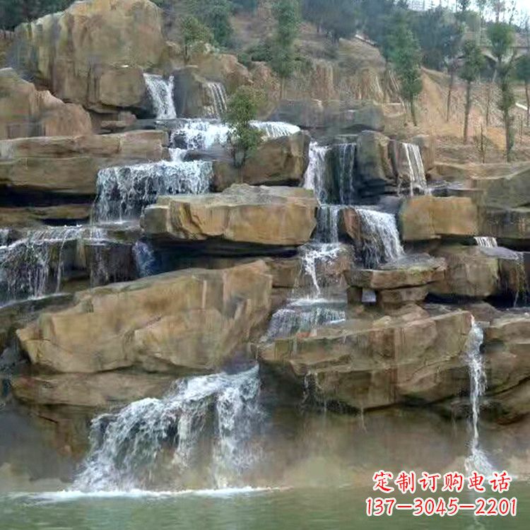 无锡中领雕塑公园假山流水景观雕塑