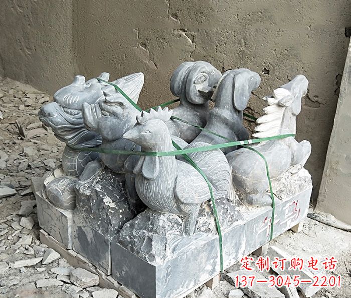 无锡公园景观大理石12生肖石雕 (2)