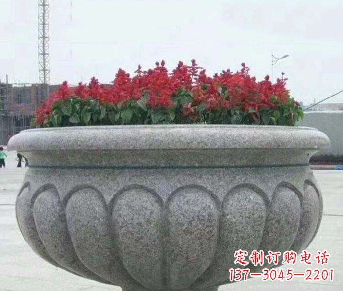 无锡精美大理石花盆雕塑
