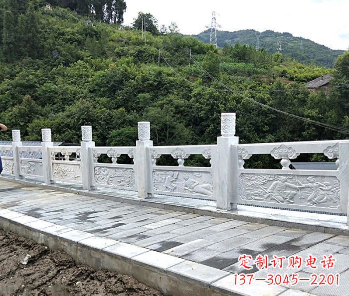 无锡公园景观大理石栏板石雕_2