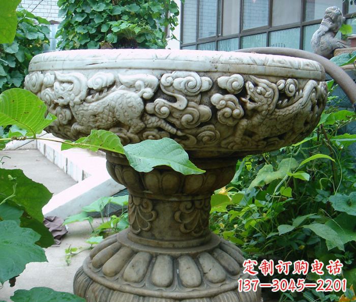 无锡仿古花盆石雕艺术品