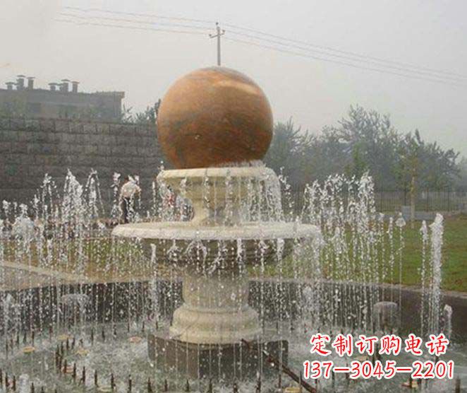无锡艺术品级风水球喷泉石雕