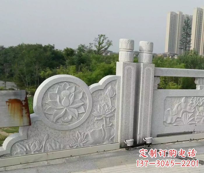 无锡公园景观汉白玉石雕栏板 (4)