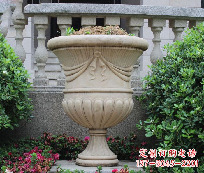 无锡公园景观欧式花盆石雕