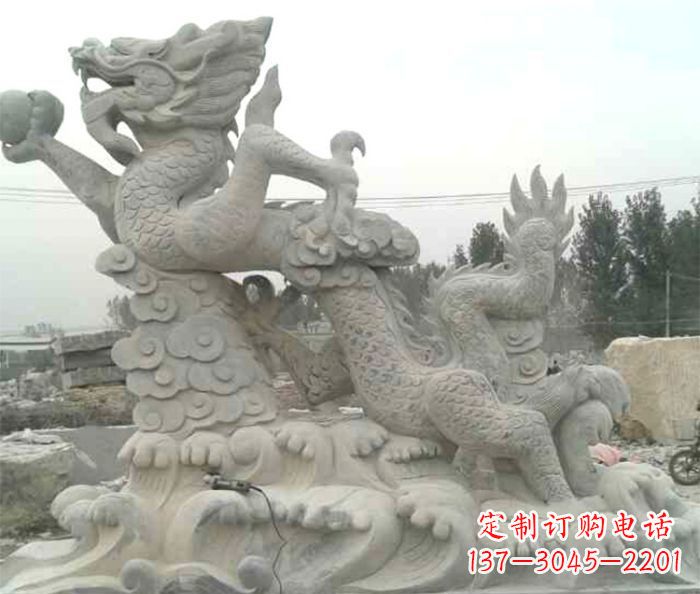 无锡精美青龙出水石雕