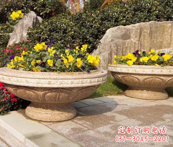 无锡砂岩花盆雕塑