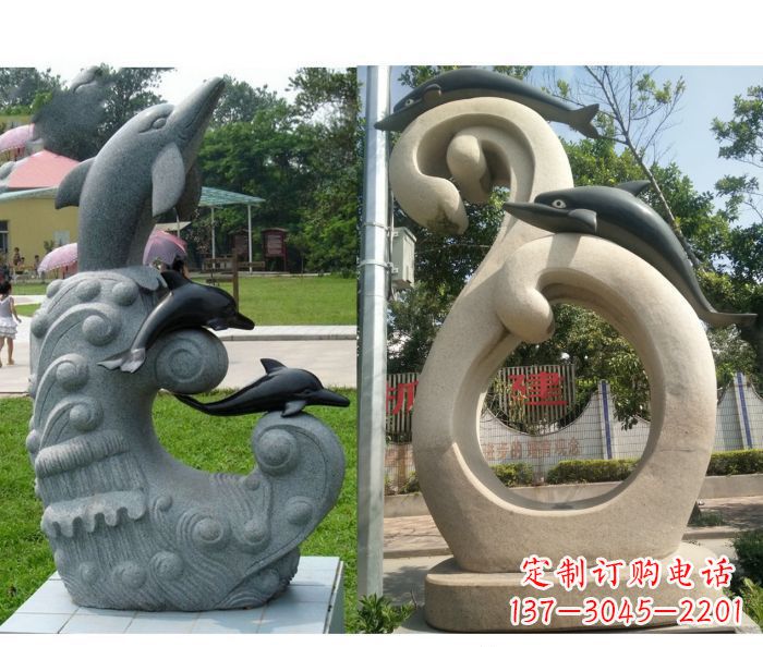 无锡海豚雕塑,让你的公园景观更加优美缤纷