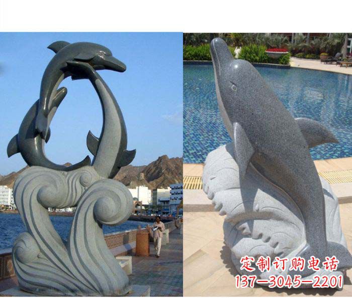 无锡公园景观石雕海豚