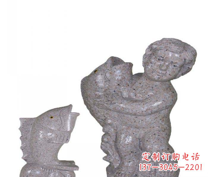 无锡飘洒雕塑——公园景观石雕鱼喷泉