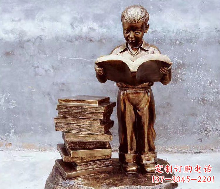 无锡玻璃钢仿铜小孩雕塑