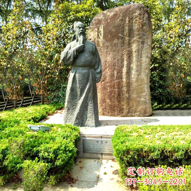 无锡颜真卿主题铜雕像