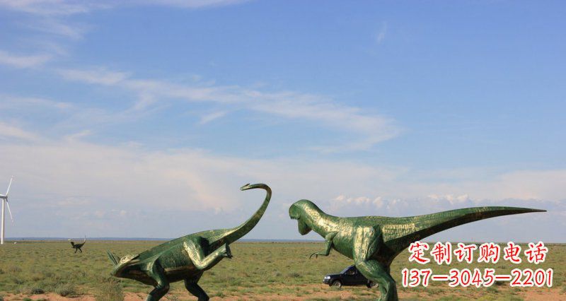 无锡公园恐龙动物铜雕