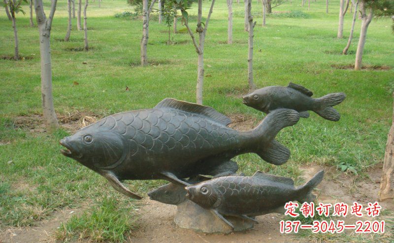 无锡中领雕塑手工制作铜鲤鱼雕塑