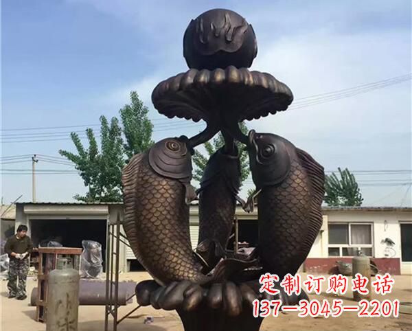 无锡中领雕塑出品传统意象·鲤鱼铜雕