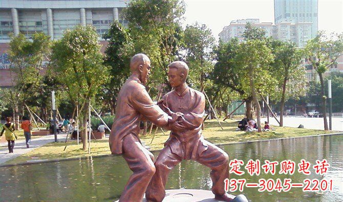 无锡太极拳铜雕精美工艺品
