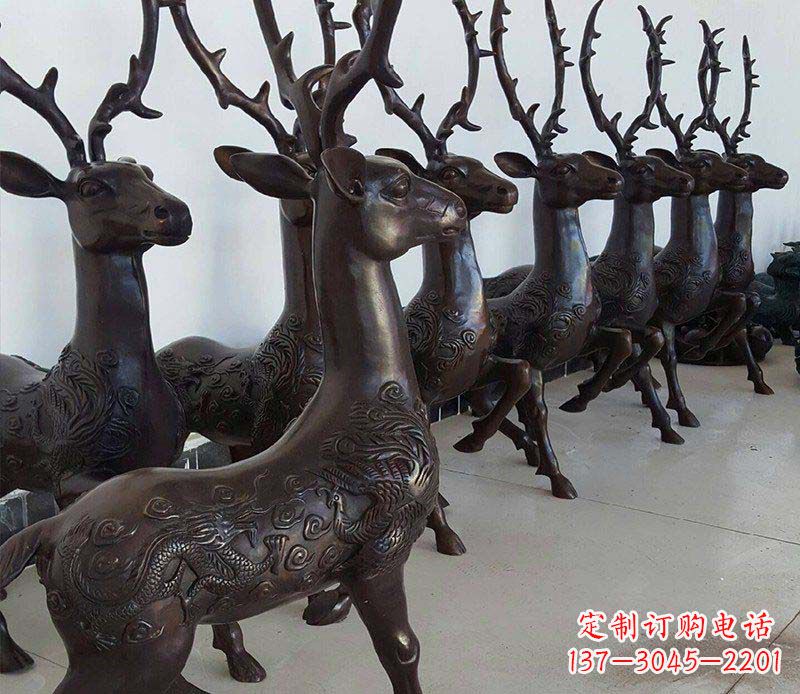 无锡产品名称精美梅花鹿铜雕