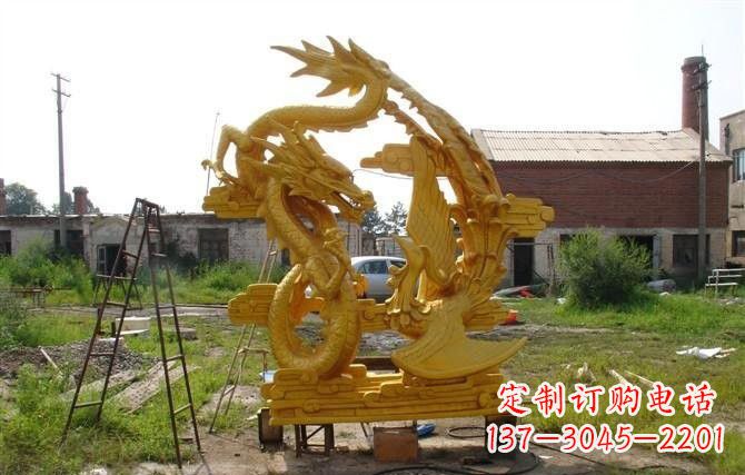 无锡产品名称“象征吉祥,唤醒美好——中领雕塑铜雕龙凤呈祥”