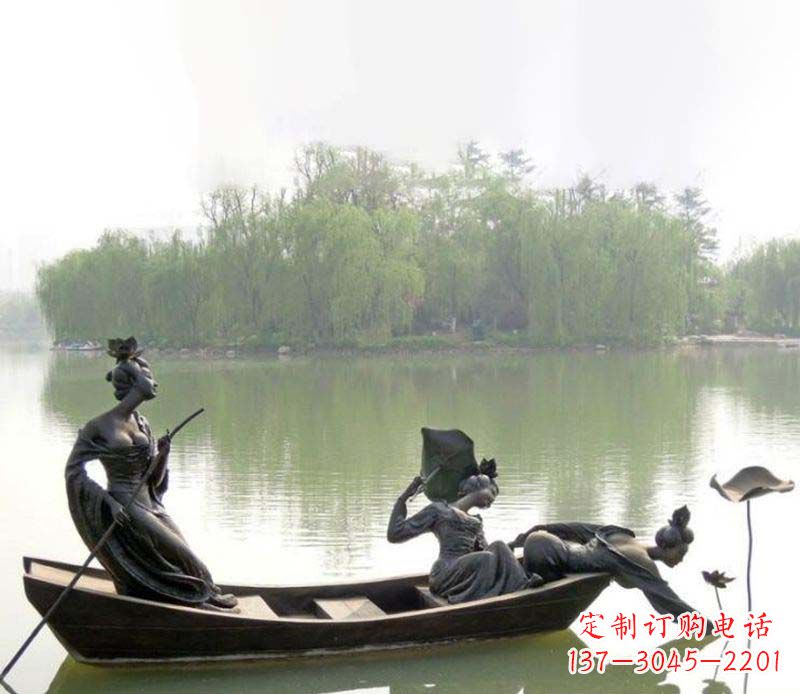 无锡百年静静秀—美女铜雕