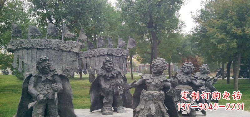 无锡领雕塑扭秧歌老人铜雕