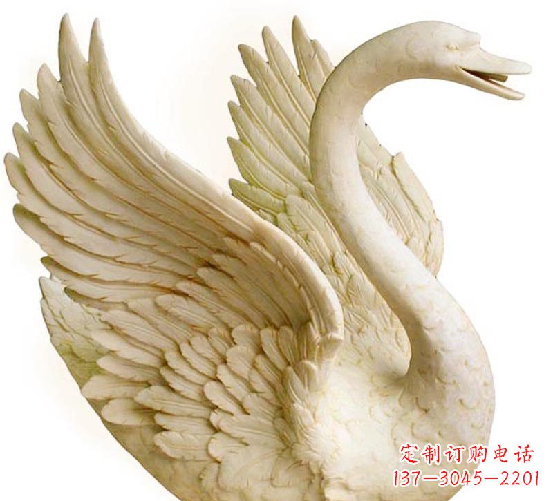 无锡公园喷水天鹅石雕