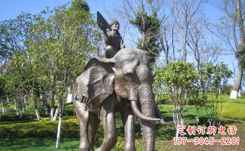 无锡 令人惊叹的大象铜雕塑