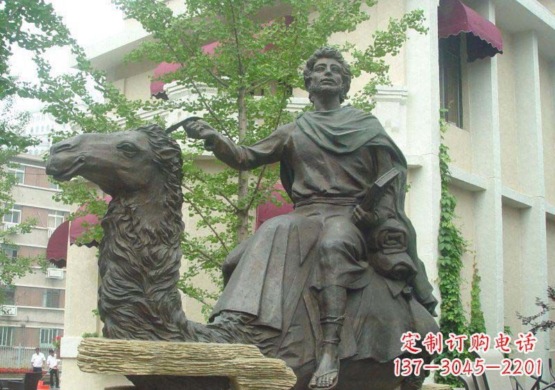 无锡优雅而古老的骆驼雕塑