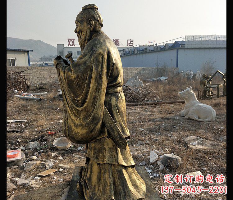 无锡铜铸孔子雕塑,传承中华民族精神文化