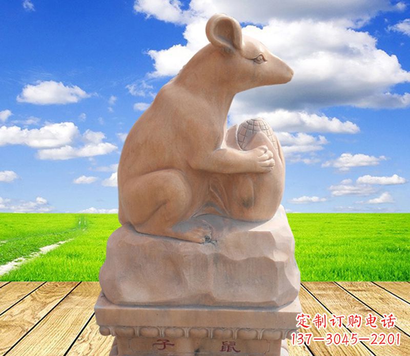 无锡中领雕塑定制的老鼠石雕