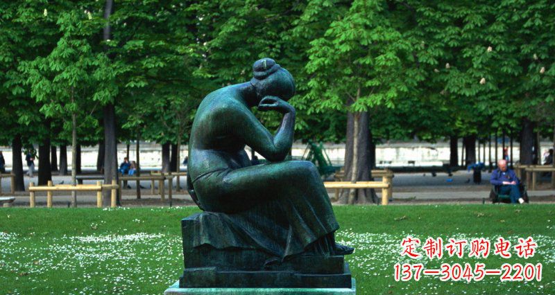 无锡经典精美女人铜雕