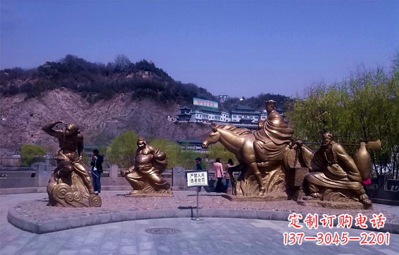 无锡精美铜雕唐僧师徒小品