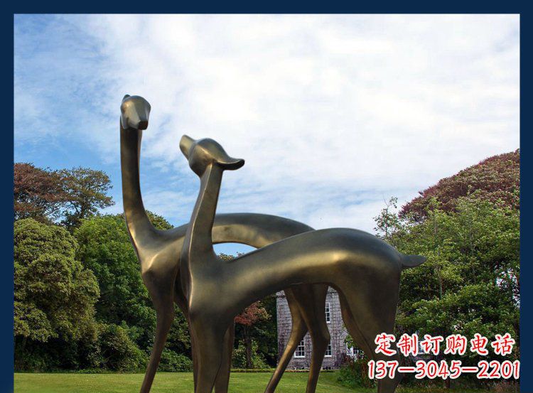 无锡 优雅铜鹿风格雕塑