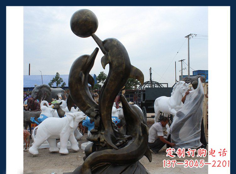 无锡铜质海豚造型雕塑