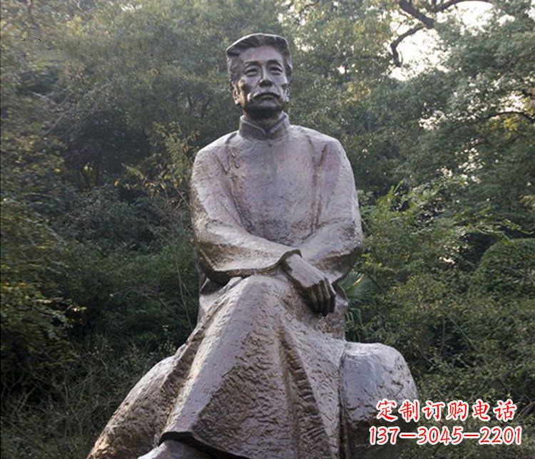 无锡高贵雄伟,全球首创,鲁迅人物铜雕塑