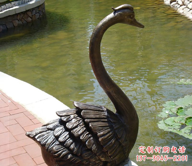 无锡公园装饰铜天鹅喷泉雕塑