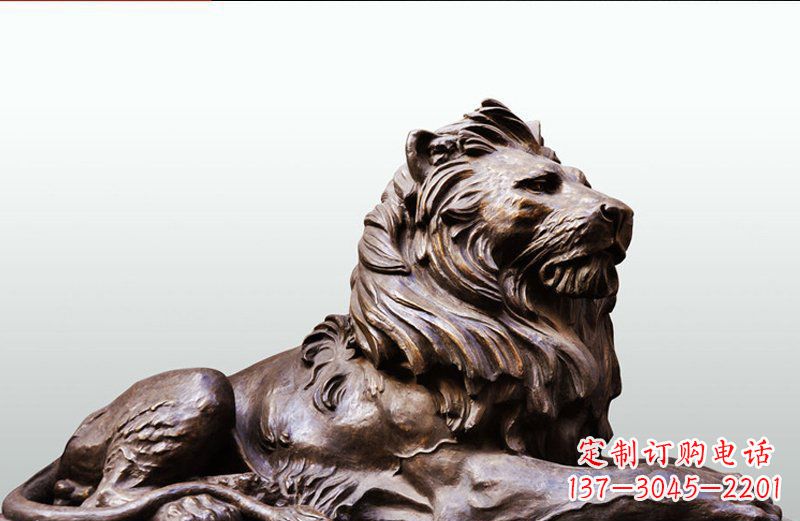 无锡铜雕卧室狮子精美动物雕塑