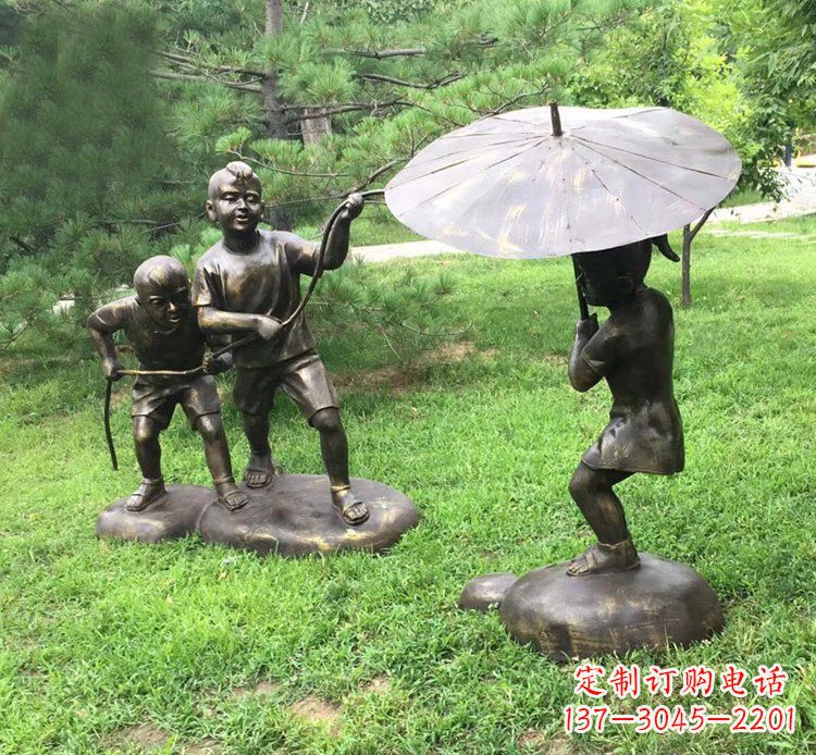 无锡趣味活动儿童铜雕