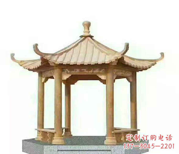 无锡晚霞凉亭石雕