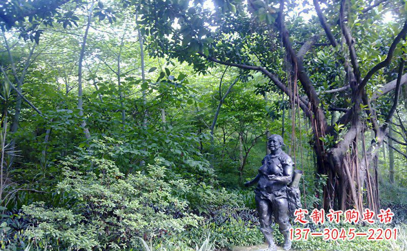 无锡公园西方女人人物铜雕