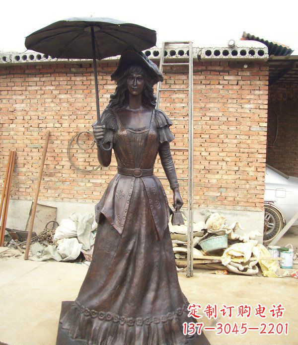 无锡公园西洋美女人物铜雕