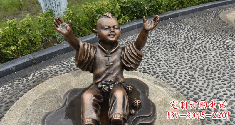 无锡精致雕塑,匠心创造——小男孩铜雕