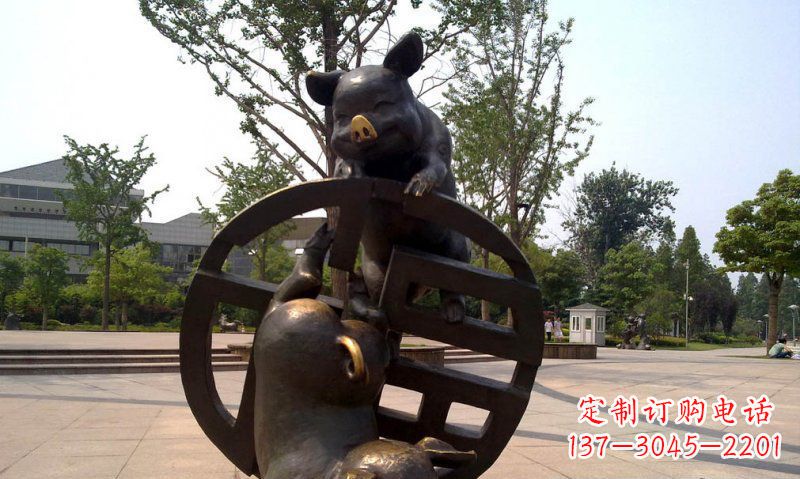 无锡优雅而富有表现力的动物铜雕